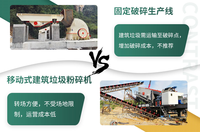 相對于建筑垃圾來講，移動式更勝一籌