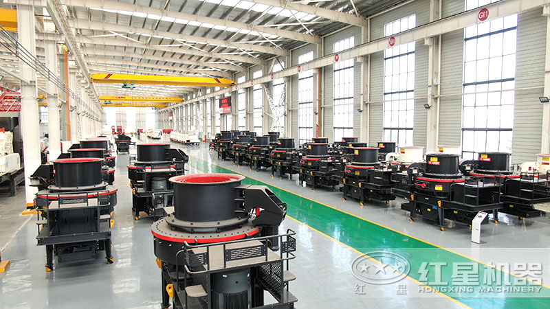 花崗巖石子粉碎機(jī)、制砂機(jī)車間現(xiàn)貨