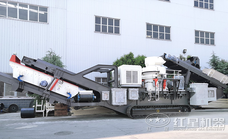 履帶圓錐破碎機，遙控移動